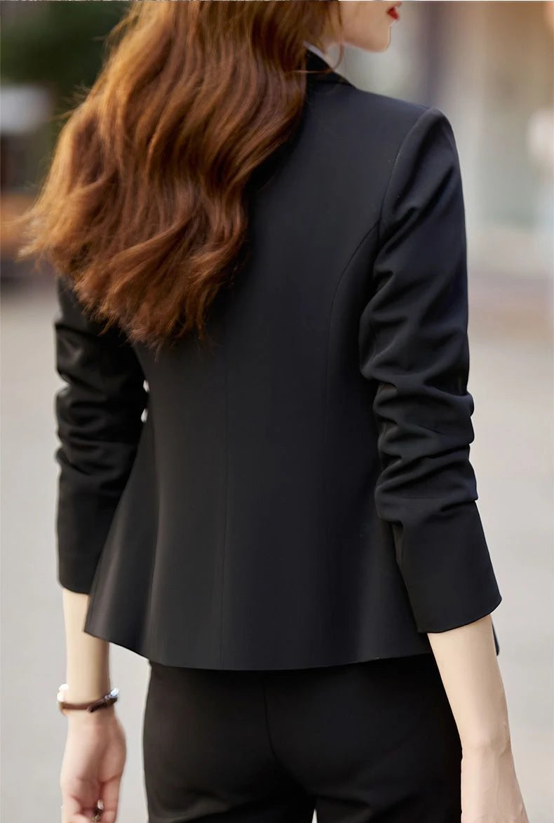 Fall Outfits Suit Jacket Two Piece Sets for Woman Office Wear Formal Womens Blazer and Pants Suits Set 2 Elegant Pieces Business