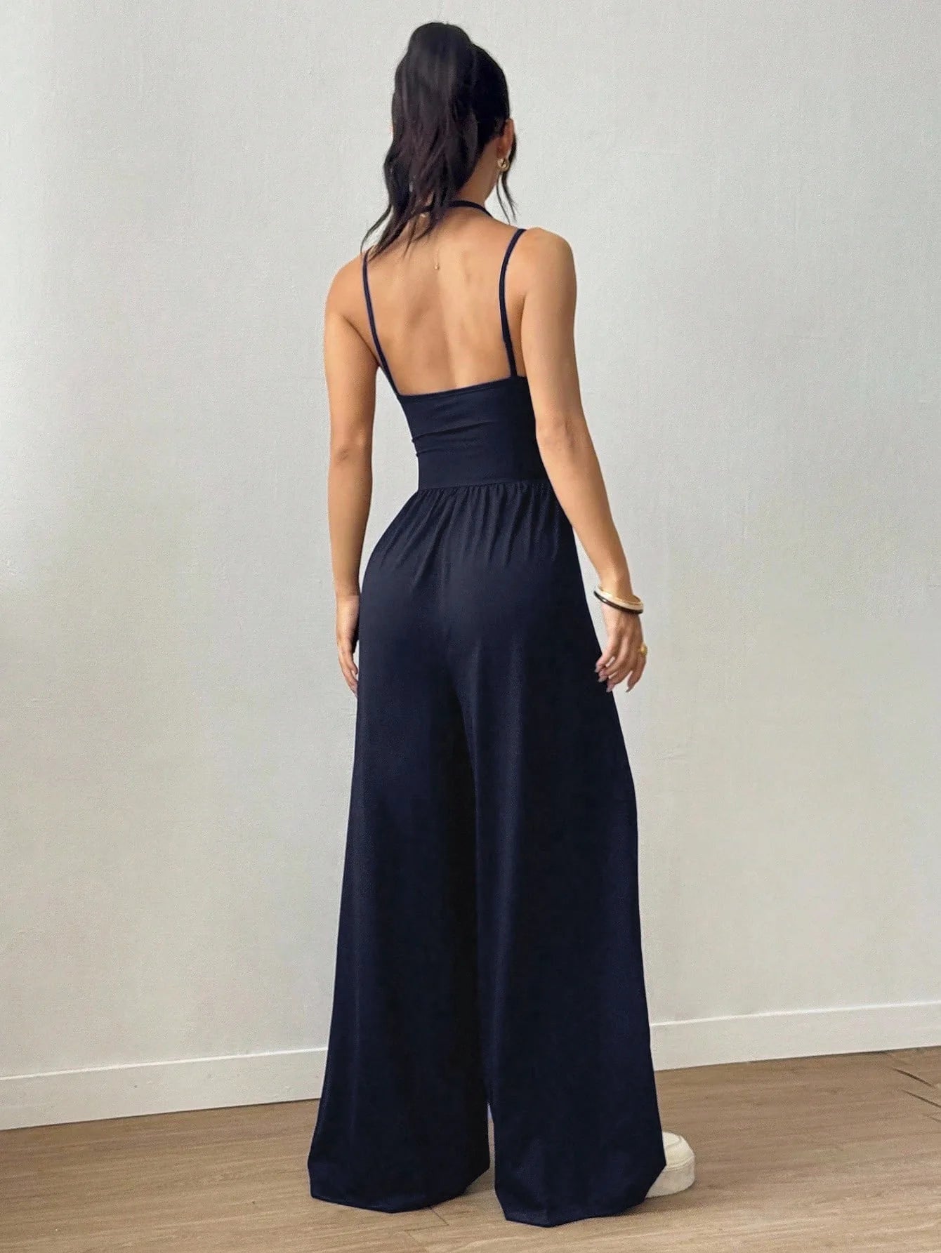 2026 Casual Jumpsuit Simple Style Jumpsuits For Woman Loose Wide Leg Trouser Women's Clothing Home Clothes Sleeveless Sling Silm