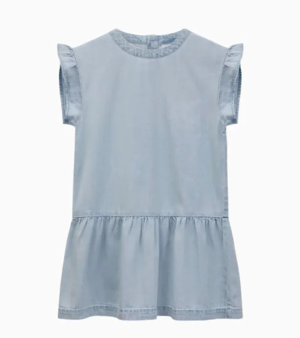 kids dress SS26 new SUMMER girls cute print Denim dresses