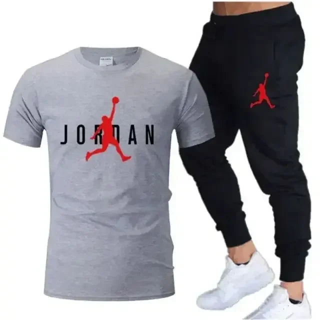 2026 New Summer Popular Men's Set, Men's Sports Set, Printed Leisure Fashion Short Sleeve Set, Men's Jogging Set