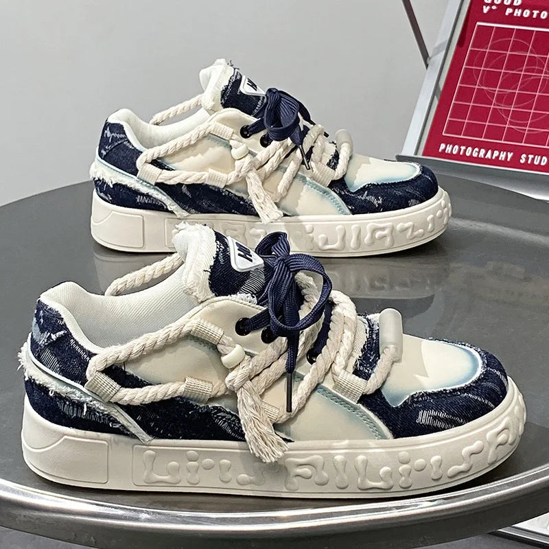 Fashion brand tenis men casual faux leather sneakers male wedged shoes new spring summer breathable trainers man gym run shoes