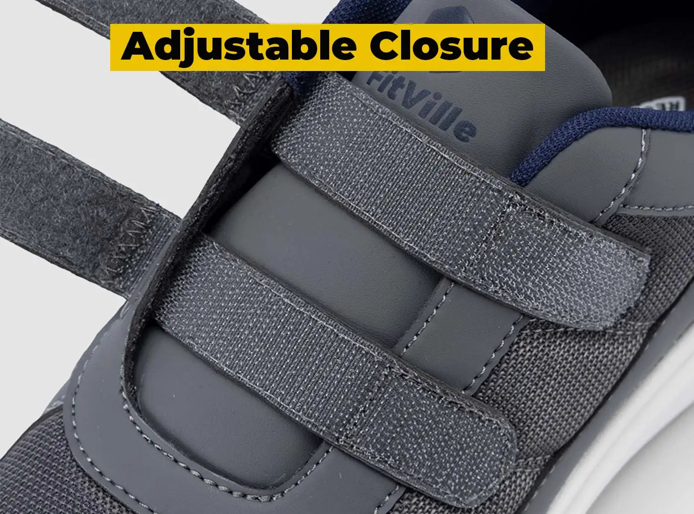FitVille Mens Diabetic Shoes Extra Wide Width Diabetic Shoes for Men for Neuropathy Swollen Feet Shoes Pain Relief with Closure