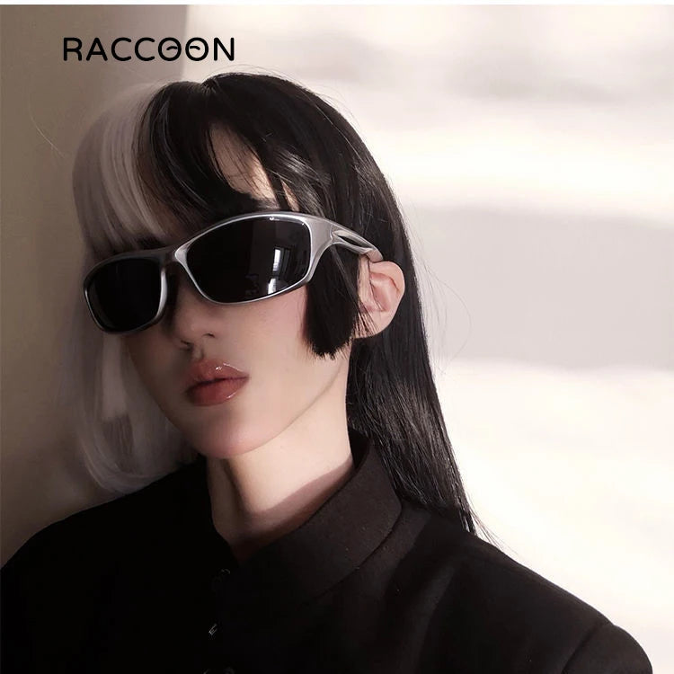 Cyber Y2K Futuristic Sunglasses Men Women Fashion Punk Sports Sun Glasses Steampunk Polarized Cycling Eyewear 2000S Aesthetic