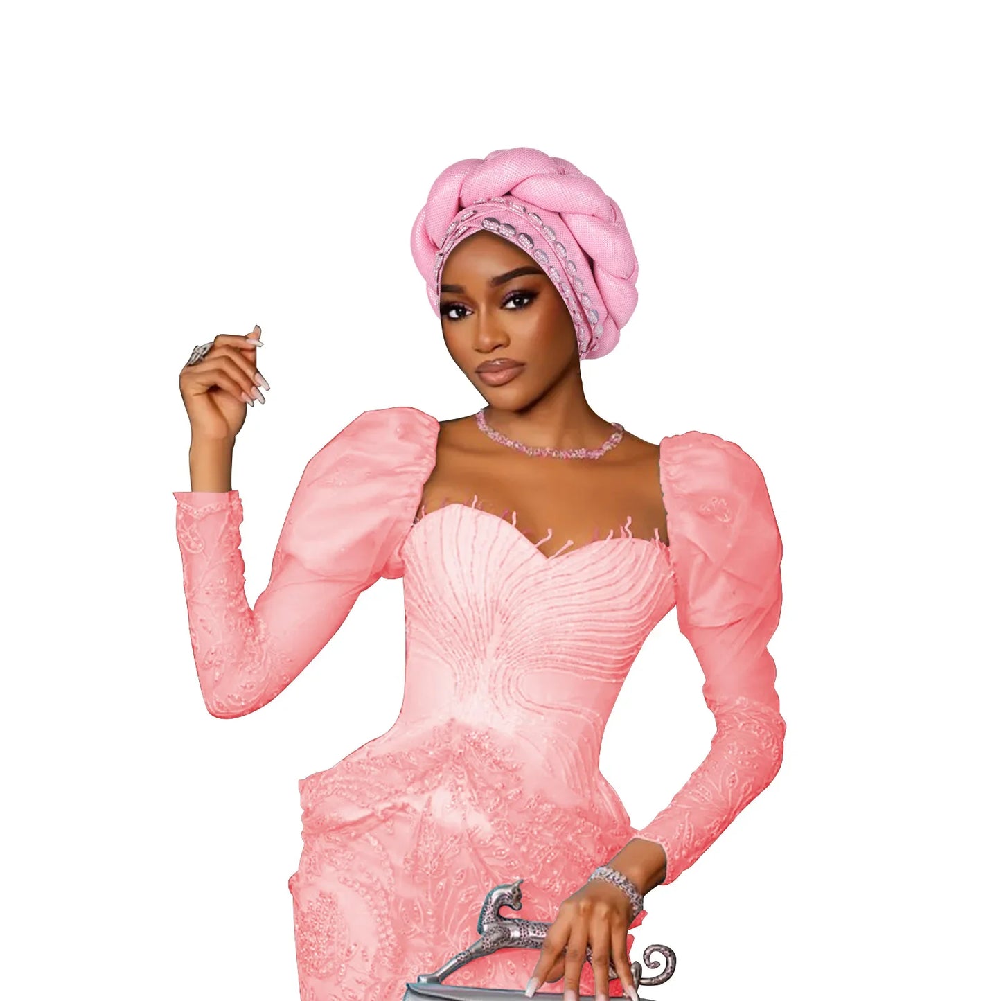 Fashion Hats for Women African Headtie Turban Auto Gele Head Wraps Cap Wedding Party Muslim Hijab Bonnet Headscarf Nigeria Geles