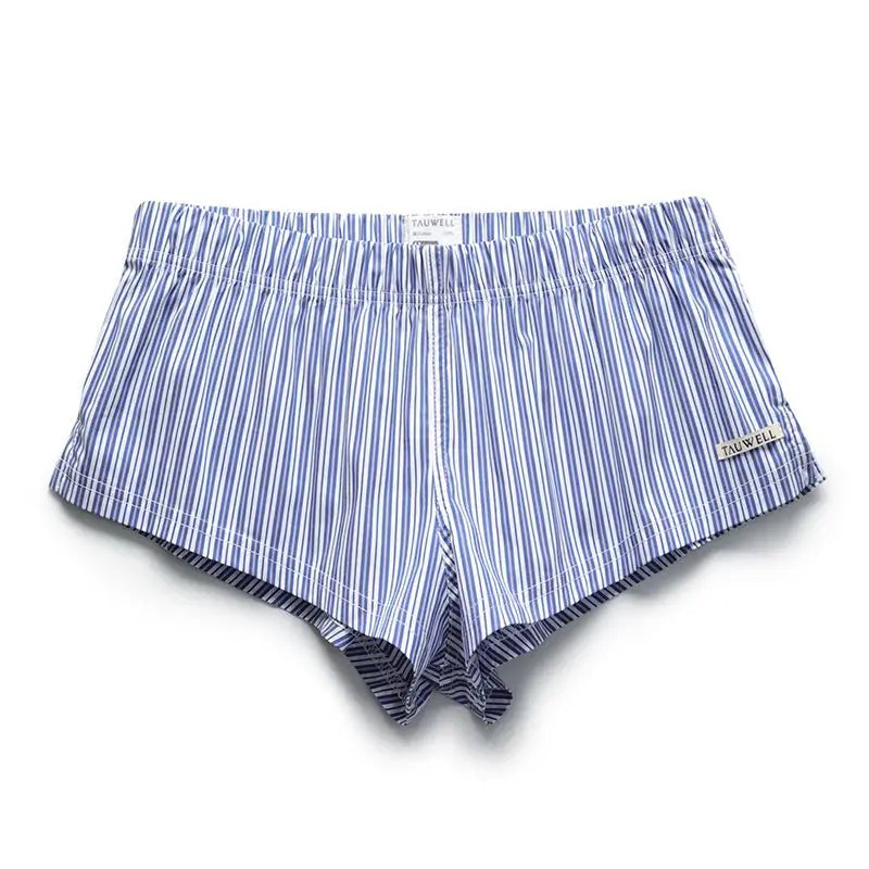 Mens Cotton Boxers Funny Woven Pattern Plaid Boxer Shorts Inseam Pajamas