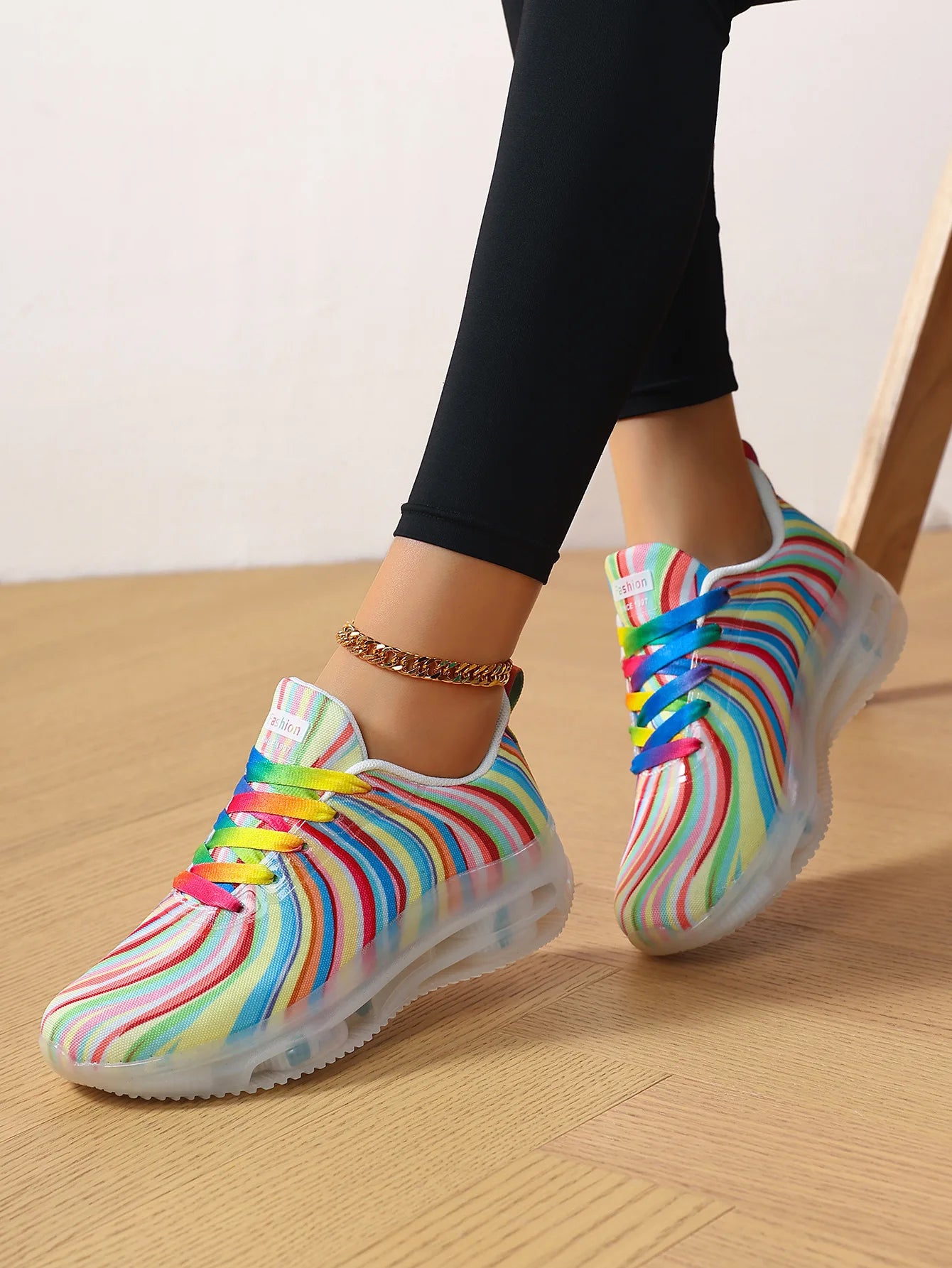 2025 Autumn Fashion Lace Up Women's Colored Low Top Casual Single Shoes Comfortable Versatile Mesh Breathable Non Slip Sneakers
