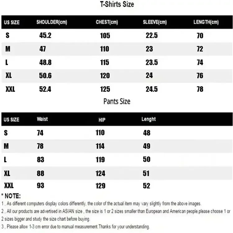 New Men's Sportswear Short Sleeved T-shirt and Sports Shorts Summer Casual Jogging Pants Set Men's Two-piece Set