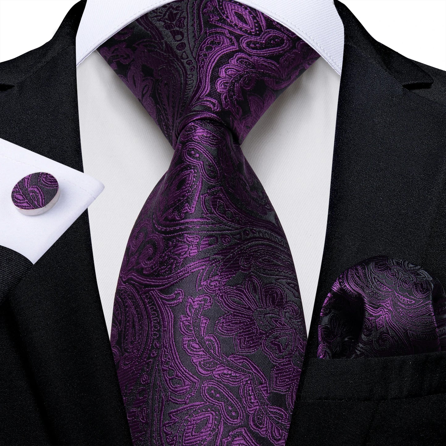 Dark Red Plaid Silk Ties for Men Classic 8cm Business Wedding Party Accessories Pocket Square Cufflinks Gift DiBanGu Dropship BAZAARHUBO