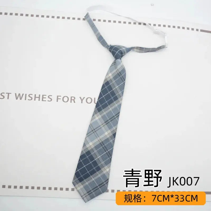Trendy JK Ties Bowtie Women College Student Collar Neckwear Daily Shirt Accessories Cotton Plaid Bowknot Lolita Girls Lazy-tie BAZAARHUBO