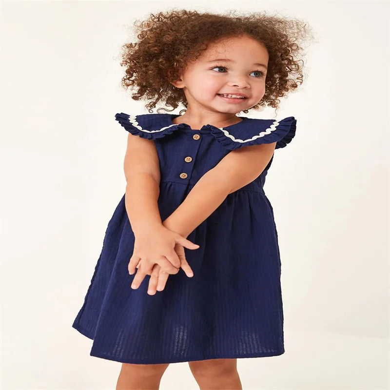 Dresses with collar baby girls clothing dresses horse girls Princess Flower Girl Dress Summer Tutu Wedding Birthday Party Dress