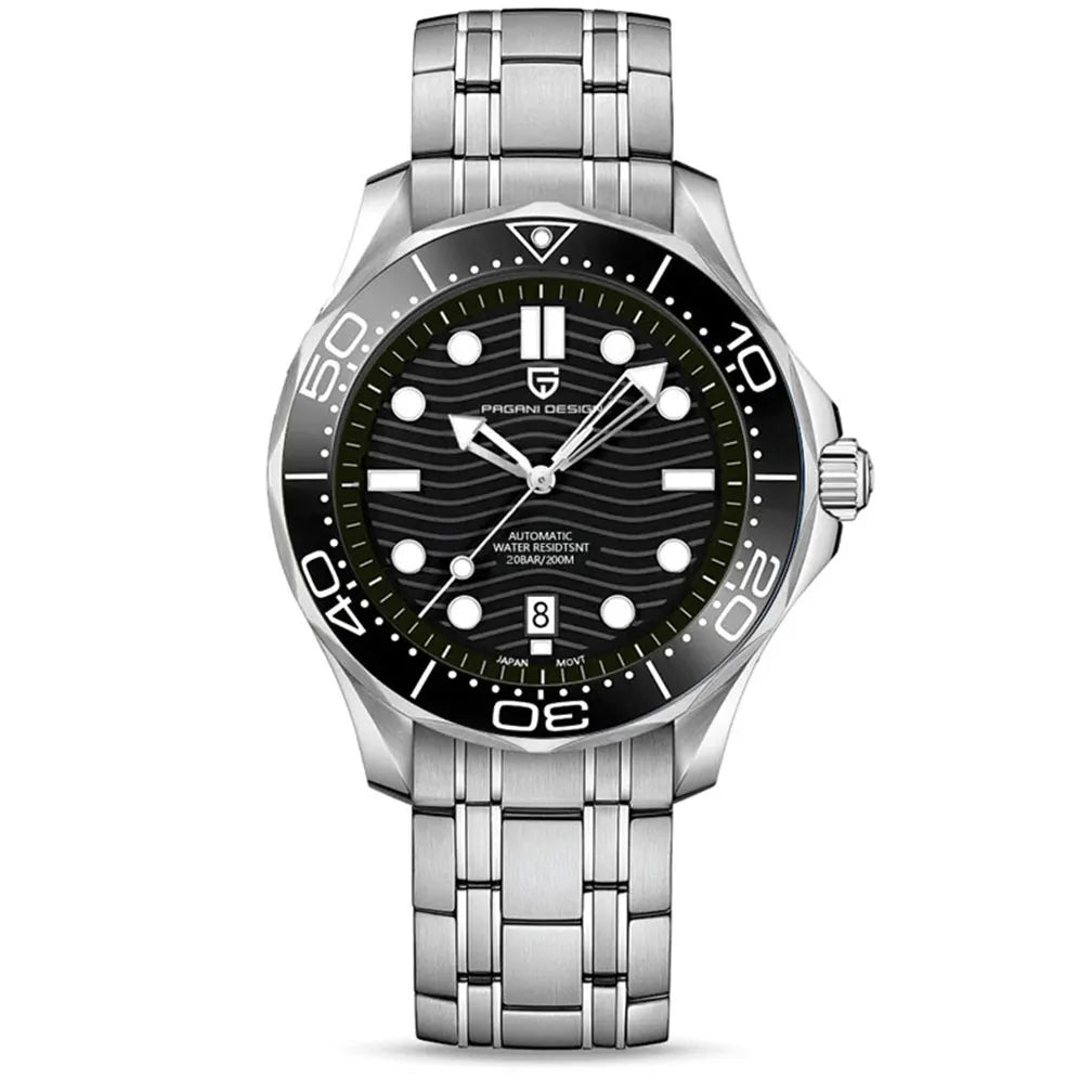 2026 New PAGANI DESIGN Gold Luxury Diving Mens Watches Automatic Watch For Men Mechanical Wristwatches AR Sapphire Ceramic Bezel