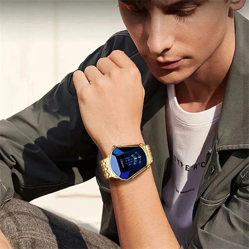 Men Wrist Watch Gold Luxury Brand Top Stainless Steel Band Fashion Quartz Watches for Men 2025 Relogio Masculino Male Clock