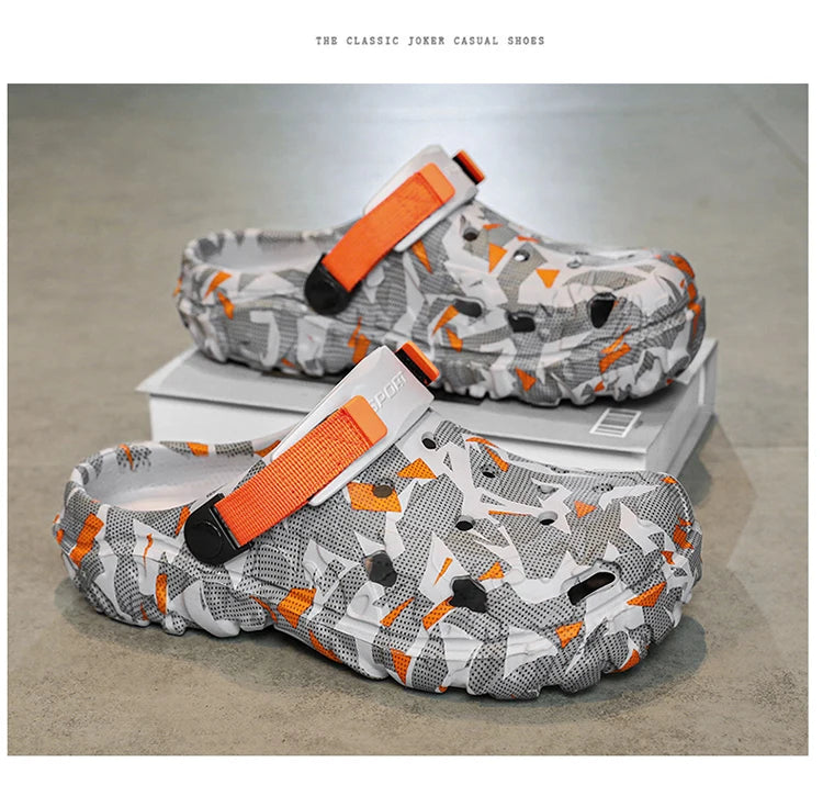 Plus Size 47 Summer Men Slippers Light EVA Men's Casual Shoes Hole Shoes Clogs Home Garden Outdoor Male Beach Flat Sandals