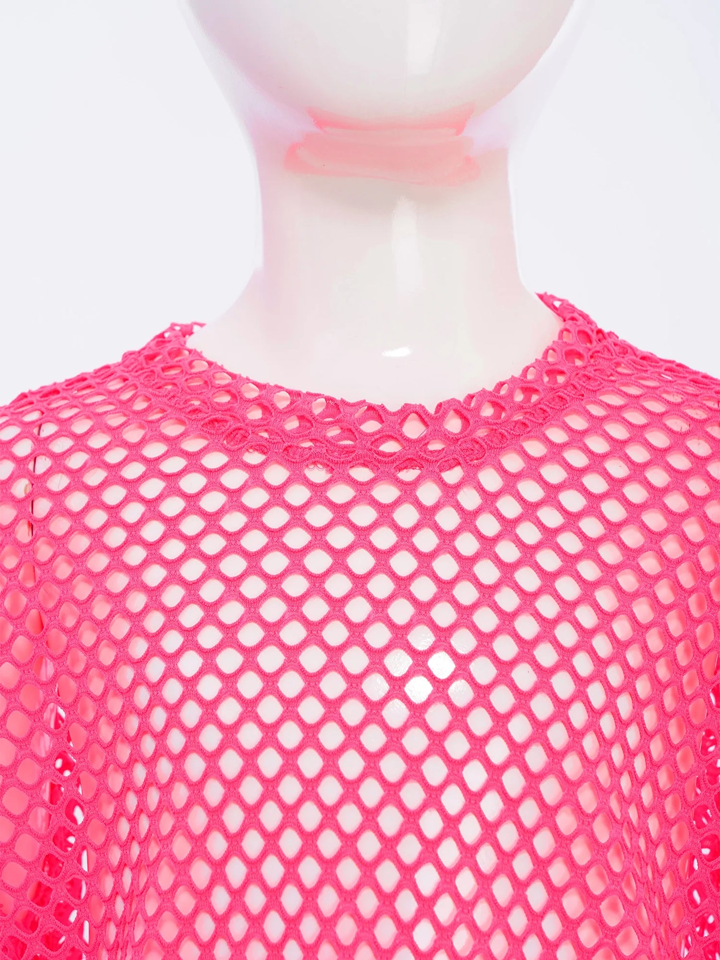 Kids Girls Fishnet Crop Tops T-shirt Casual Summer Short Sleeve See-Through Mesh T Shirt Female Hip-Hop Street Dance Clothing