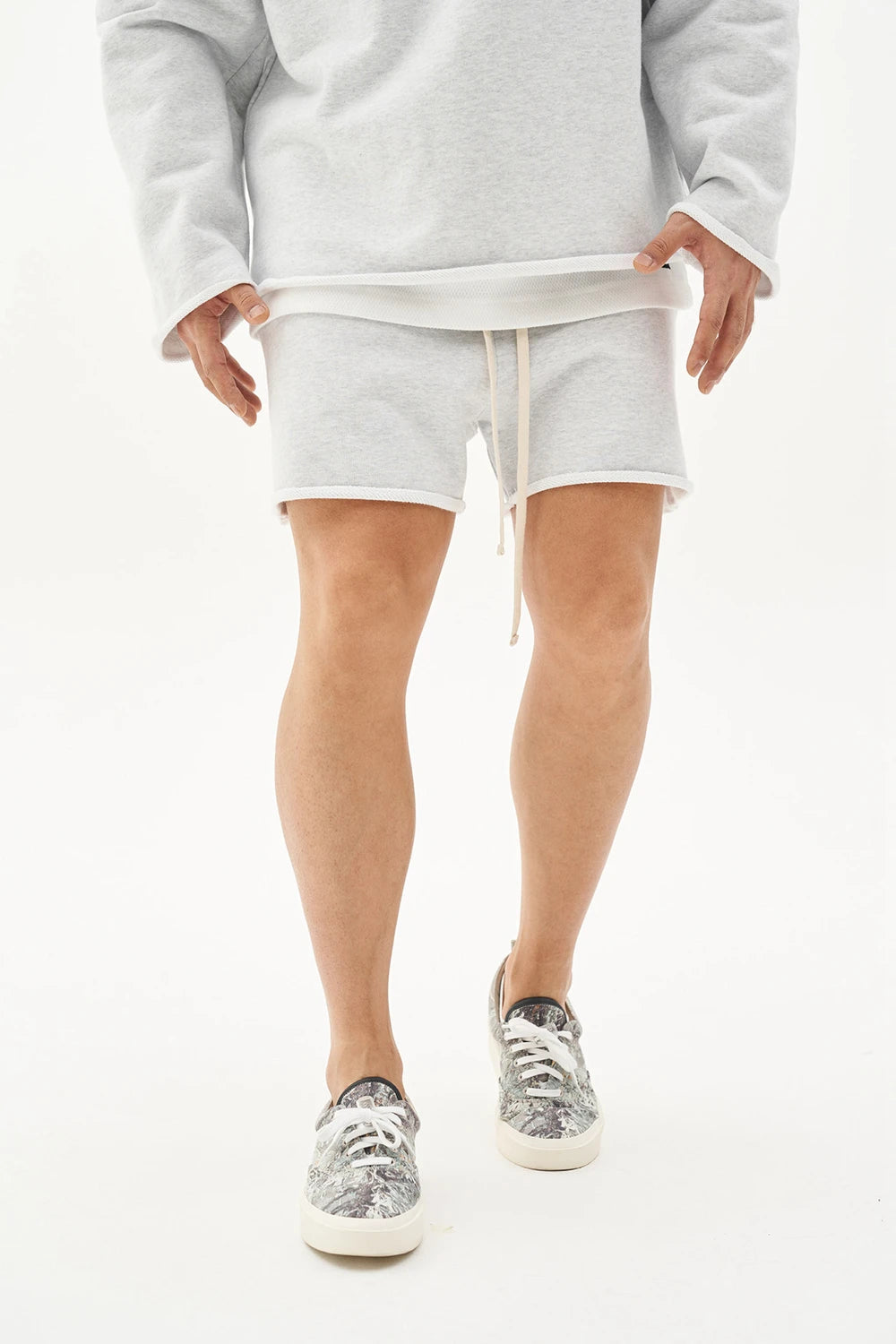 Mens Summer Cotton Sets Loose Sweatshirts Two-piece Kits Training Hoodie Pullover Hooded With Shorts Jogging Suits Streetwears