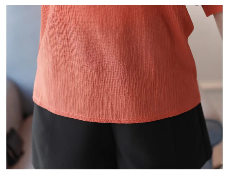 Women's One Shoulder Ruffles Chiffon Blouse Shirt Short Sleeve Pullover Acetate