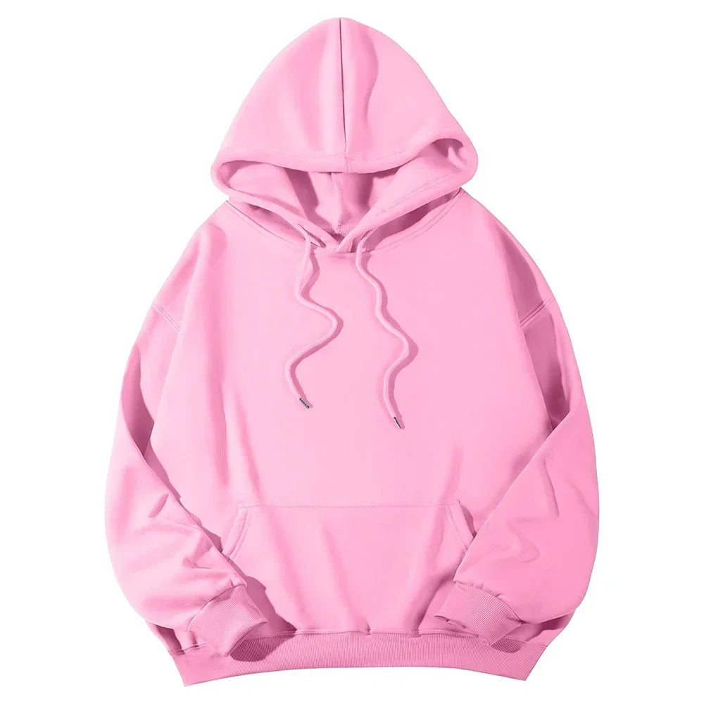 2026 Men's wide Hood Sweatshirt European and American men's and men Sweatshirt Solid Harajuku Long Sleeve Female Loose male Coat BAZAARHUBO