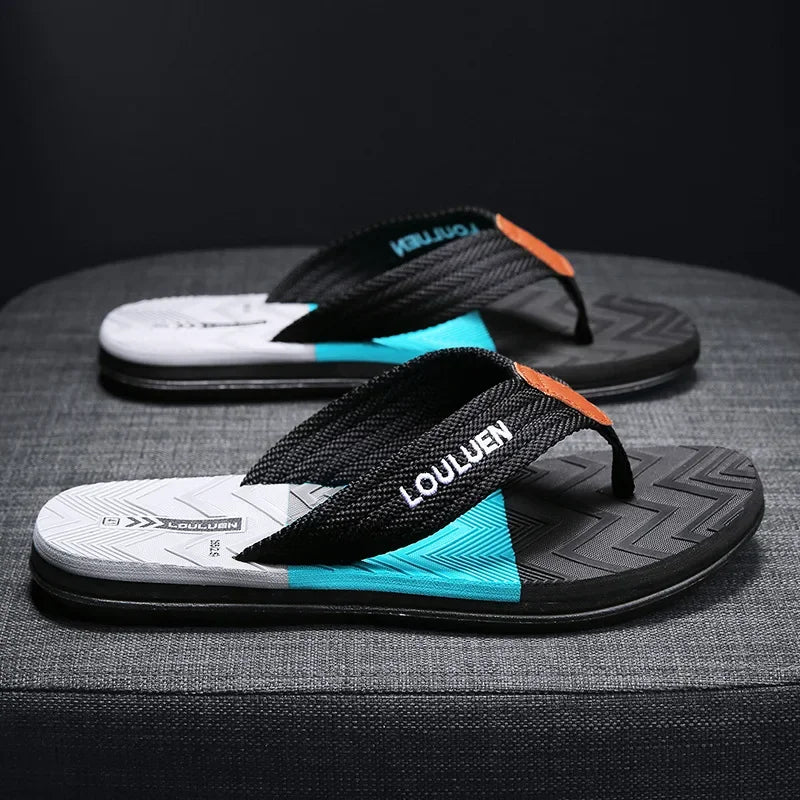 High Quality Men's Slippers Summer Casual Beach Shoes Fashion Mens Outdoor Slippers Flat Sole Non-slip Shoes New Pantuflas Mujer
