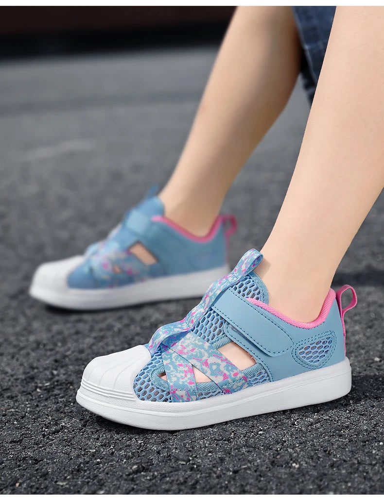 Kids Casual Shoes Girls Design Breathable Lightweight Sneakers for Walking Running Non-Slip Children Sneakers