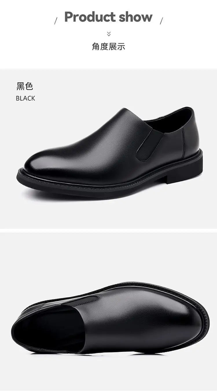 Men's Classic Leather Oxford Shoes Business Casual Dress Shoes Soft Sole Comfortable Slip-On Loafers Driving Office Shoes for Me