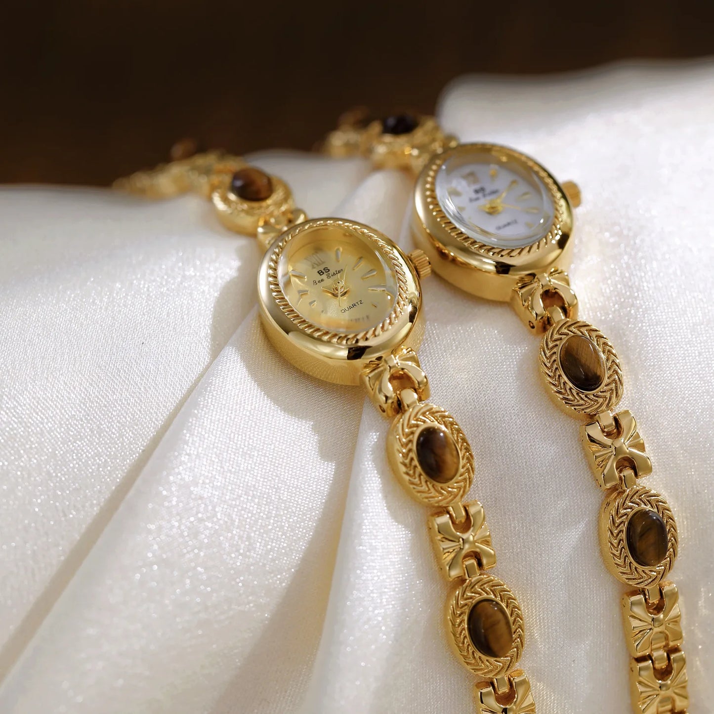 Elegant Women's Watch Jade Bracelet Small Clock Fashion Quartz Watches Luxury Golden Wristwatch Gifts For Women Original Brand