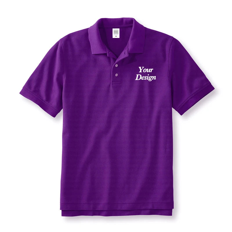 Quality Custom Polo 100% Cotton Print Your Brand Design Logo Company Group Team Slogan Text PoloShirt Work Wear Uniform 230gsm