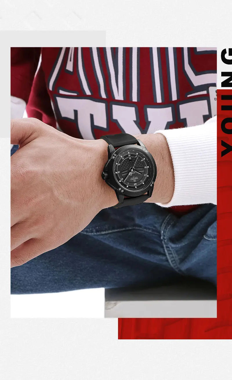 NAVIFORCE Trend Quartz Wristwatch Fashion Waterproof Men's Watches Sport Silicone Strap Male Luminous Clock Relogio Masculino