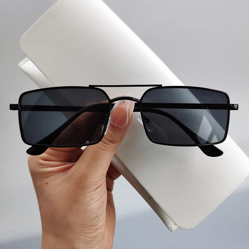 Clearance Metal Vintage Sunglasses Women  Men Luxury Brand Double Bridge Glasses Women Designer Eyewear Men Oculos De Sol BAZAARHUBO