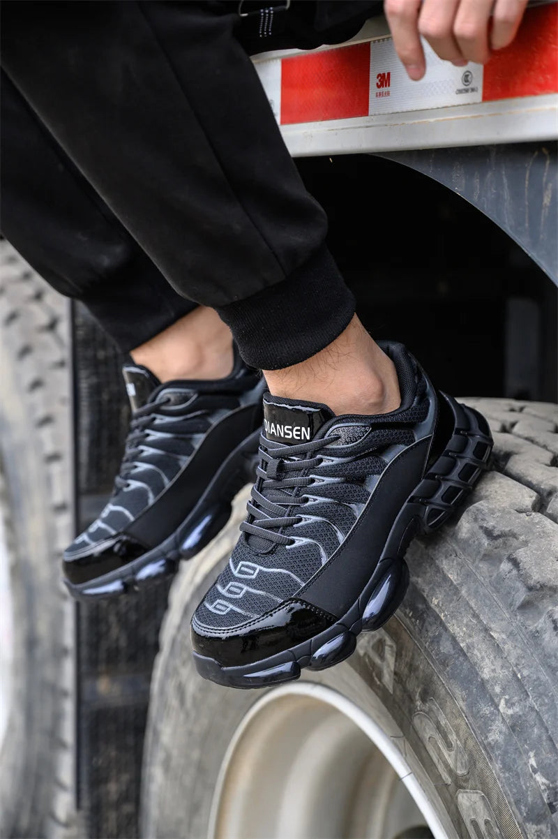 Air Cushion Steel Toe Work Safety Shoes Men Women Non Slip Sneakers Anti-Smash Puncture Proof Security Breathable Shoes Unisex