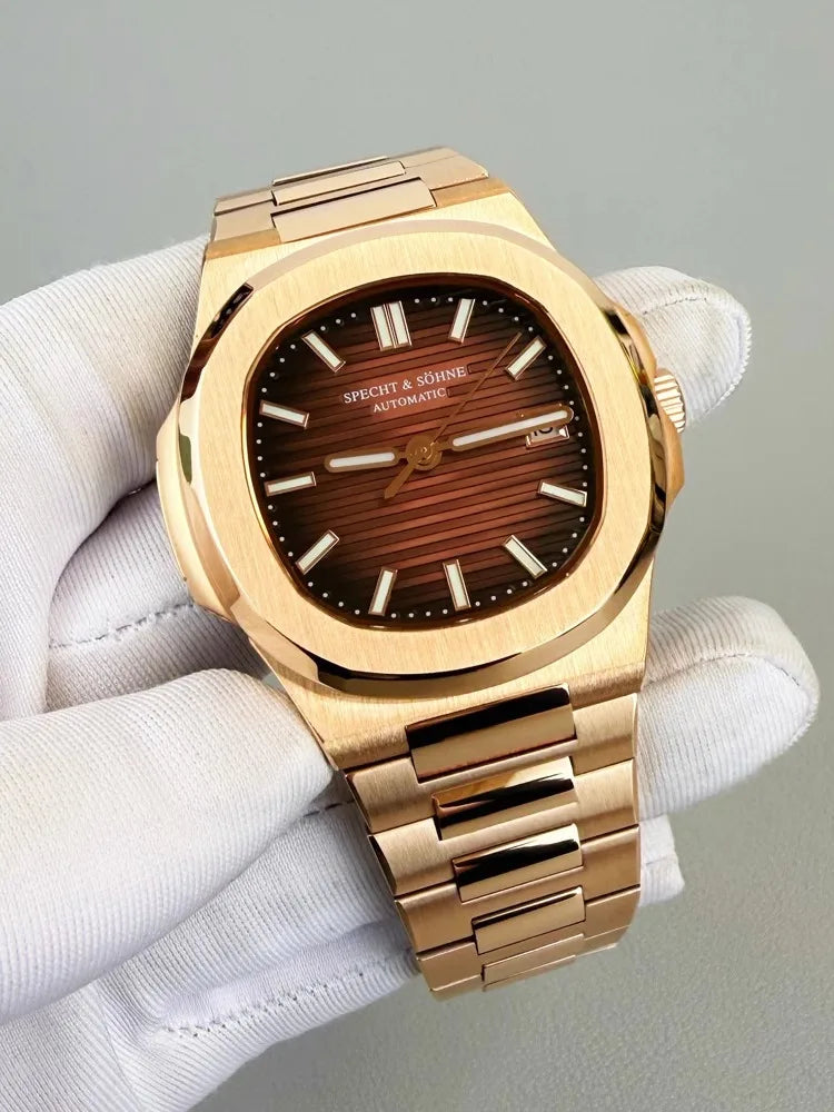New Arrivals Fashion Men's Watches Luxury Automatic Watch For Men 42MM Stainless Steel Waterproof Rose Gold Sapphire5711 Watch