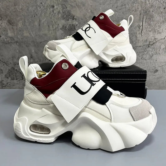 Men's Sport Shoes Comfortable Casual Running Shoes 2026 Spring Autumn Thick Bottom Heightening Korean Style Versatile Dad Shoes
