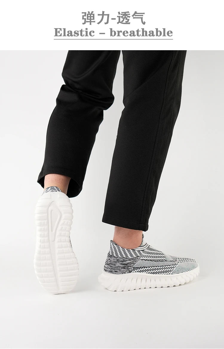 Men's Women Running Shoes Comfortable Slip on Sneakers Man Socks Shoes Lightweight Knit Breathable Casual Outdoors Sneakers