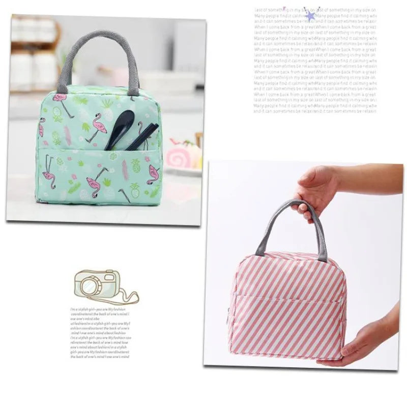 Portable Lunch Bags Thermal Insulation Lunch Box Storage Bag Children's School Lunch Box Bag Picnic Storage Large Capacity