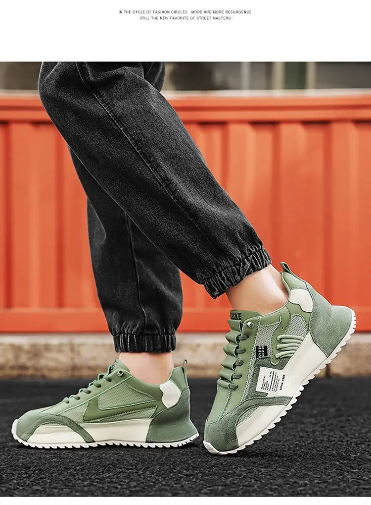 Fashion brand tenis men casual faux leather sneakers male wedged shoes new spring summer breathable trainers man gym run shoes