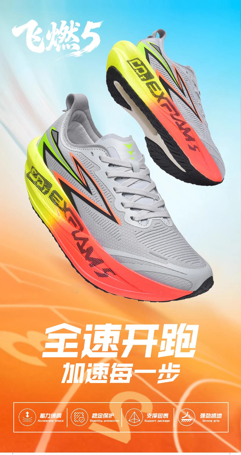 Men Running Shoes Carbon Plate Speciality Marathon Sports Breathable Lightweight Women's Comfortable Nonskid Leisure Sneakers