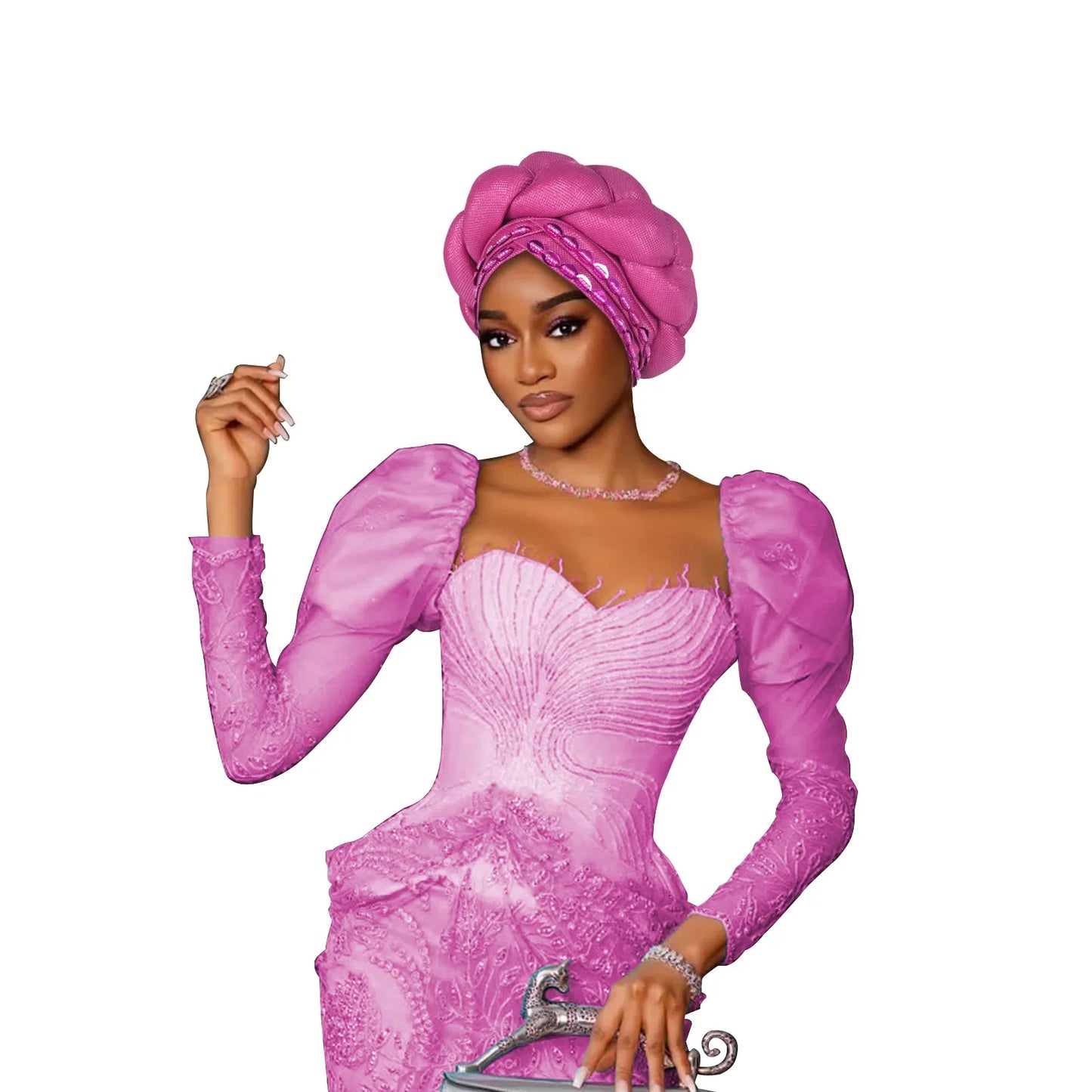 Fashion Hats for Women African Headtie Turban Auto Gele Head Wraps Cap Wedding Party Muslim Hijab Bonnet Headscarf Nigeria Geles