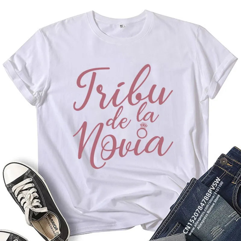 Bachelorette Party T Shirt Bride Tribe Hen Party La Novia Wedding Gift Shirt