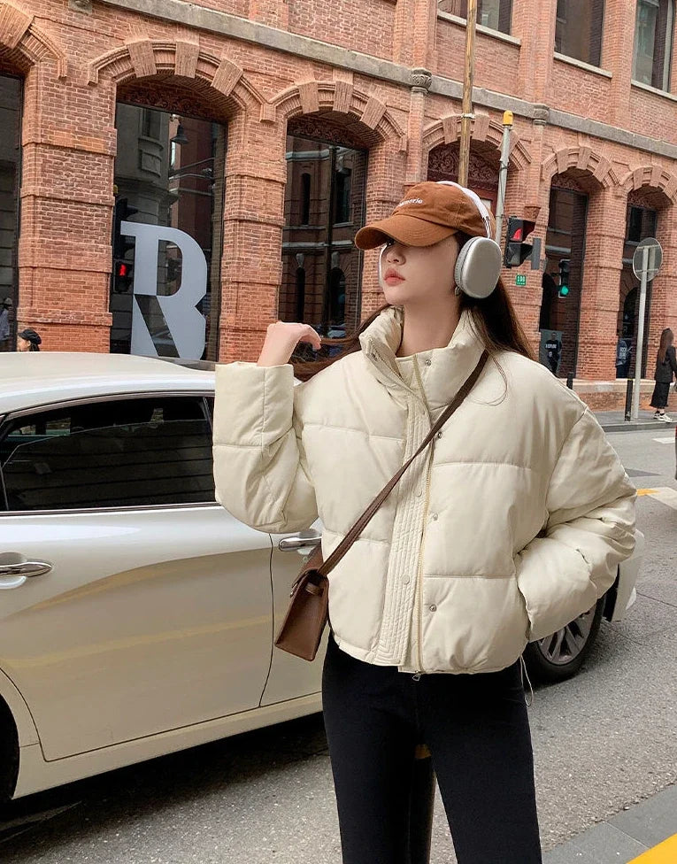 Down Coats for Women Loose Casual Parkas Woman Solid Color Winter Clothes 2025 Jackets Thick 2025 Trend Demi-season High Quality