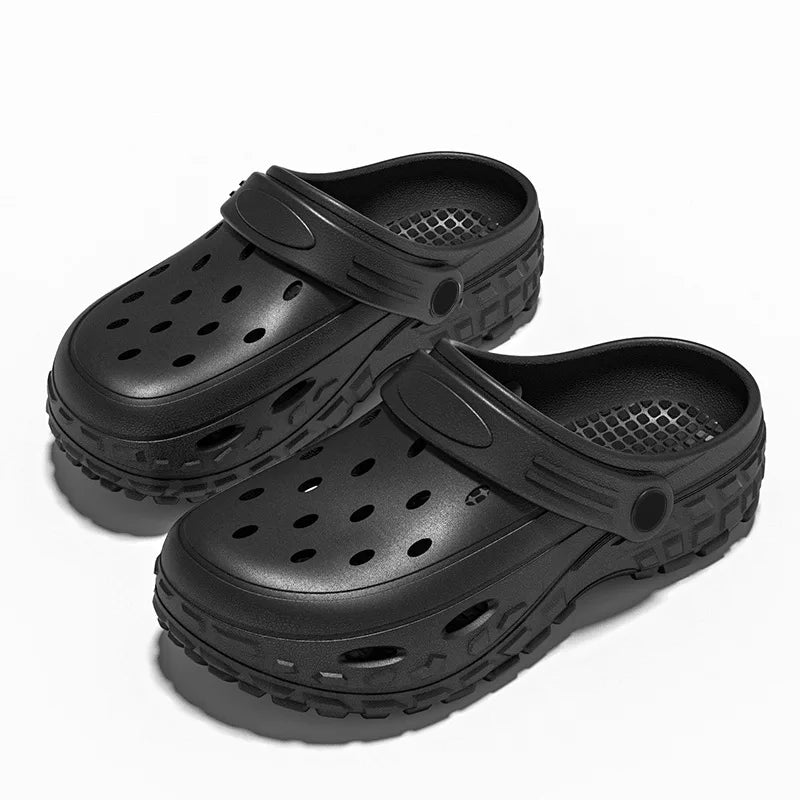 Men Platform Sandals 2025 Summer Closed Toe Non-slip Beach Sandals Woman Lightweight Soft Bottom Non-slip Sandalias for Home
