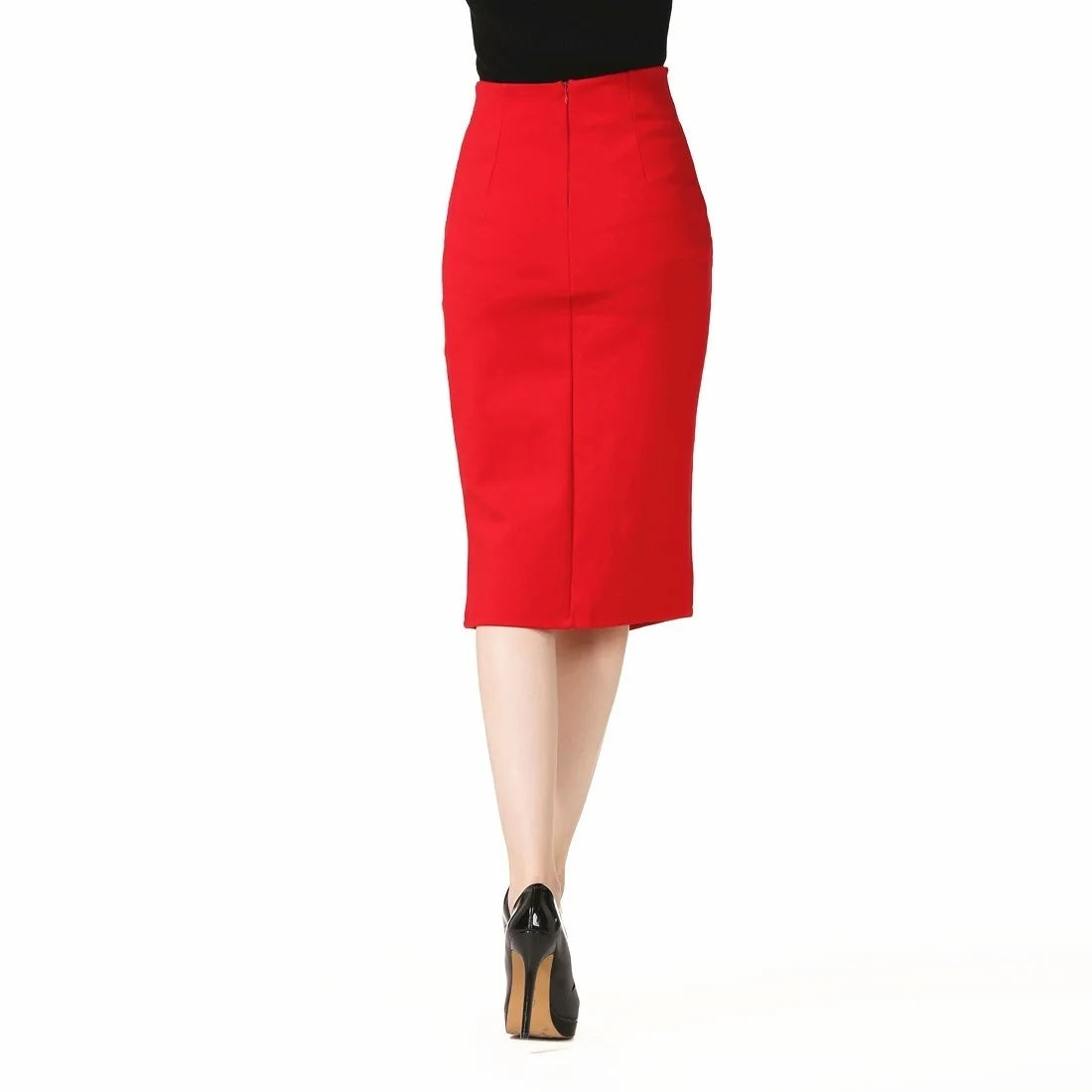 High Elastic European Style Sexy Split Package Hip Step Skirt High Waist Skirt