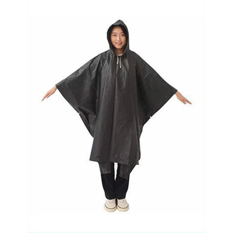 Outdoor Raincoat Hooded Sleeve Waterproof Rain Poncho Motorcycle Rain Cover Camping Hiking Travel Rainwear