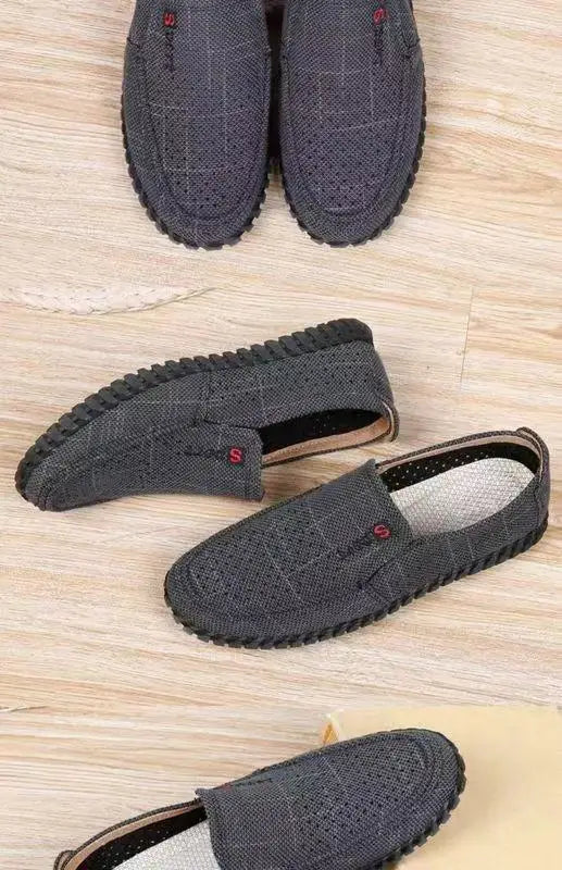 Men's Mesh Shoes Summer Hollow Out Breathable Casual Shoes Large Size Oxfords Bottom Work Shoes Soft Comfort  Flats Male Sneaker