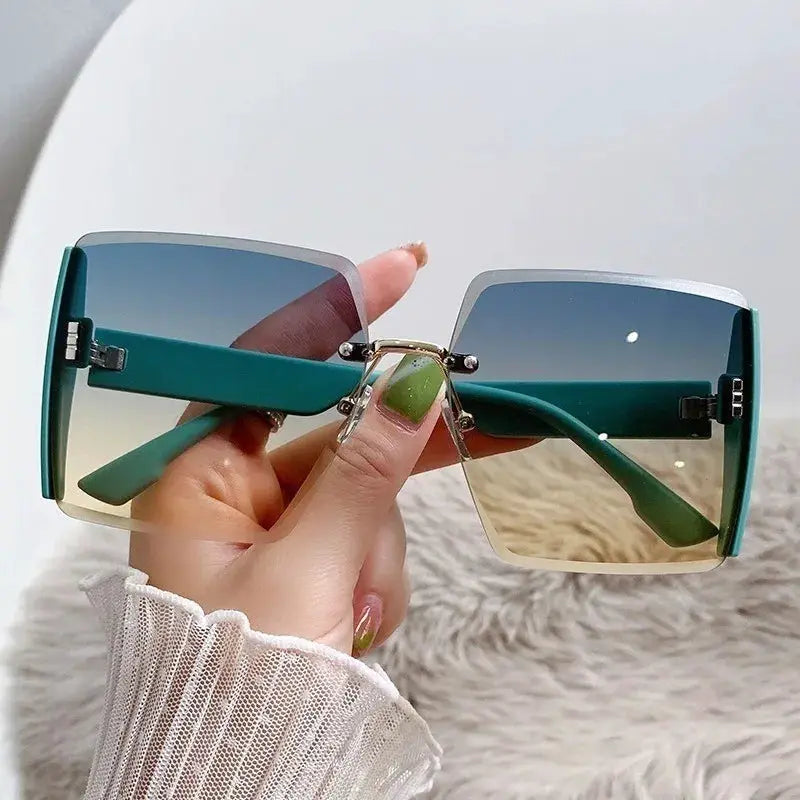 Korean Style Classic Black Big Square Shades Sunglasses for Women Men Fashion Women Sunglasses with Uv Protection BAZAARHUBO
