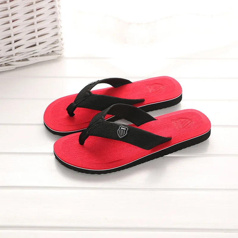 Casual Slippers For Men Flip Flops Beach Sandals Summer Non-Slip Flat Slides Men Slippers Indoor House Shoes Male Slipper Man