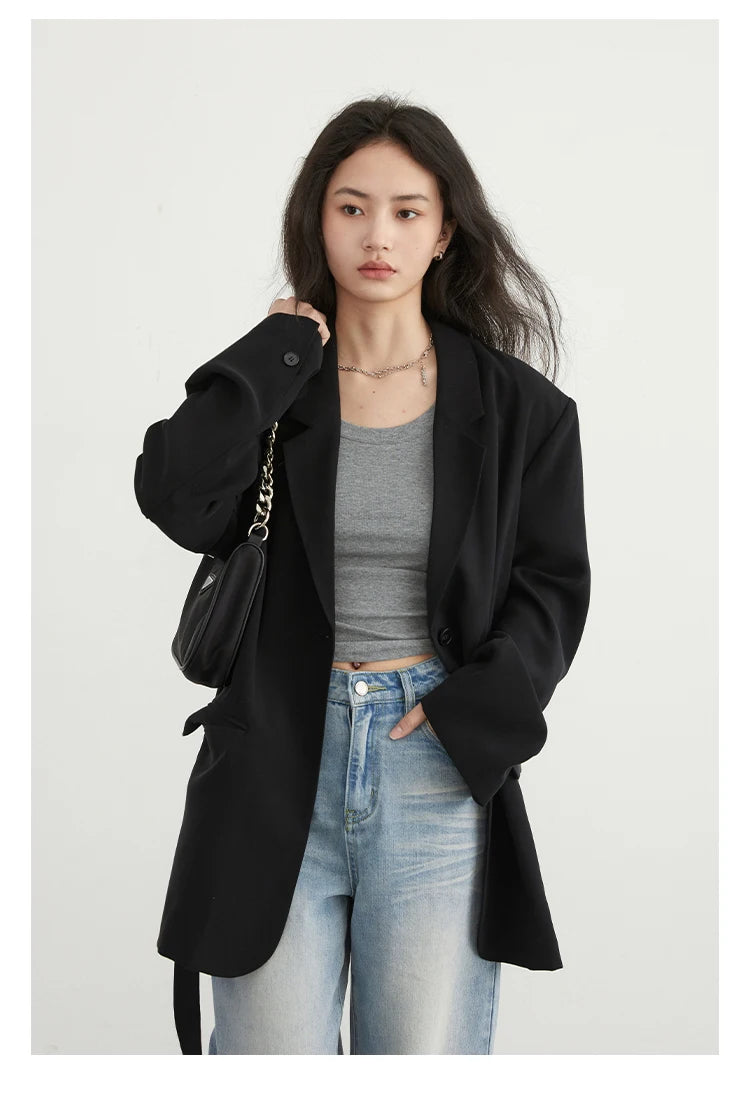 CHIC VEN Women Tanks New Solid Color Tees U-neck Pleated Vest Suspender Sleeveless Slim Female Top Spring Summer 2024