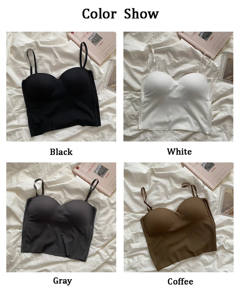 1pc Popular Cool Solid Knitted Yoga Gym Tank Top Bra Seamless Skin-Friendly U-Back Vest with Fixed Chest Pad Suspender for Women