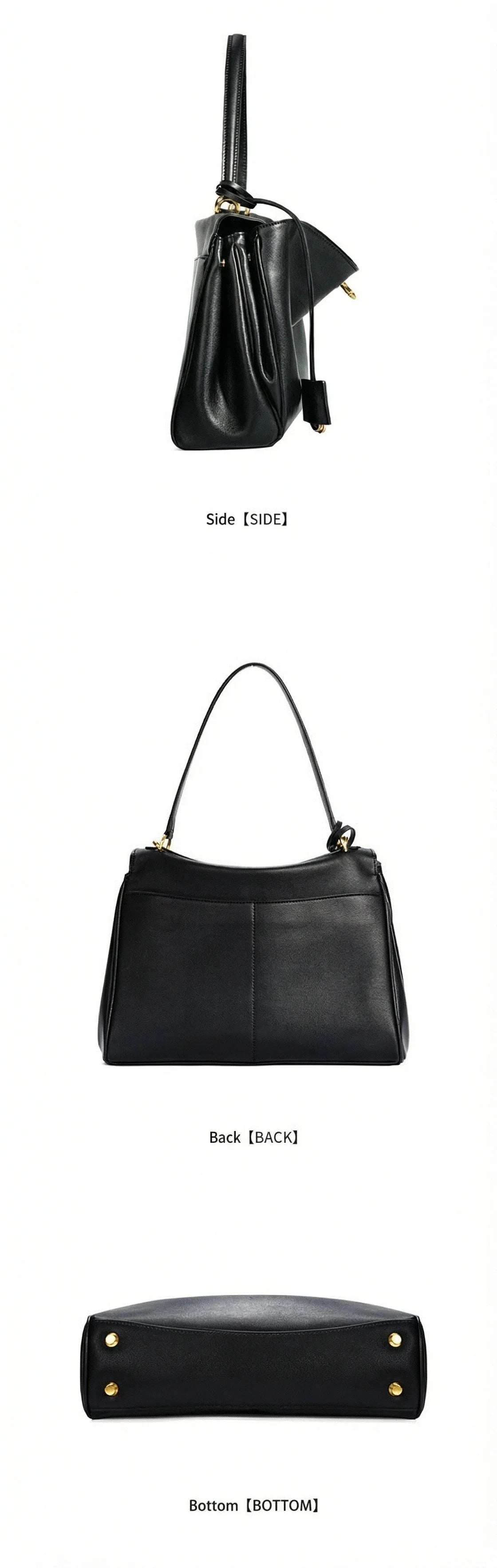 2026 large Genuine leather shoulder bag armpit top layer cowhide large capacity women's commuting high-end tote bag