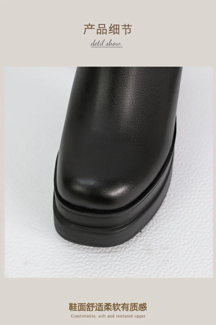 2026 New Women's Boots Sexy Ultra High Heels Woman Round Toe Boots Platform Shoes Women Shoes Ankle Boots Zipper Party Shoes