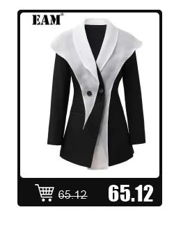 [EAM] High Elastic Waist Black Pleated Long Wide Leg Trousers New Loose Fit Pants Women Fashion Tide Spring Summer 2026 1U320