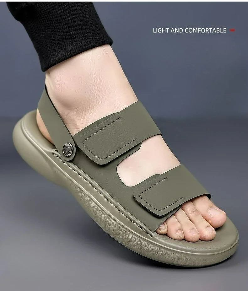 2026 New Men Sandals Casual Breathable Soft Sole Non-Slip Outdoor Fashion Beach Shoes Travel Slippers